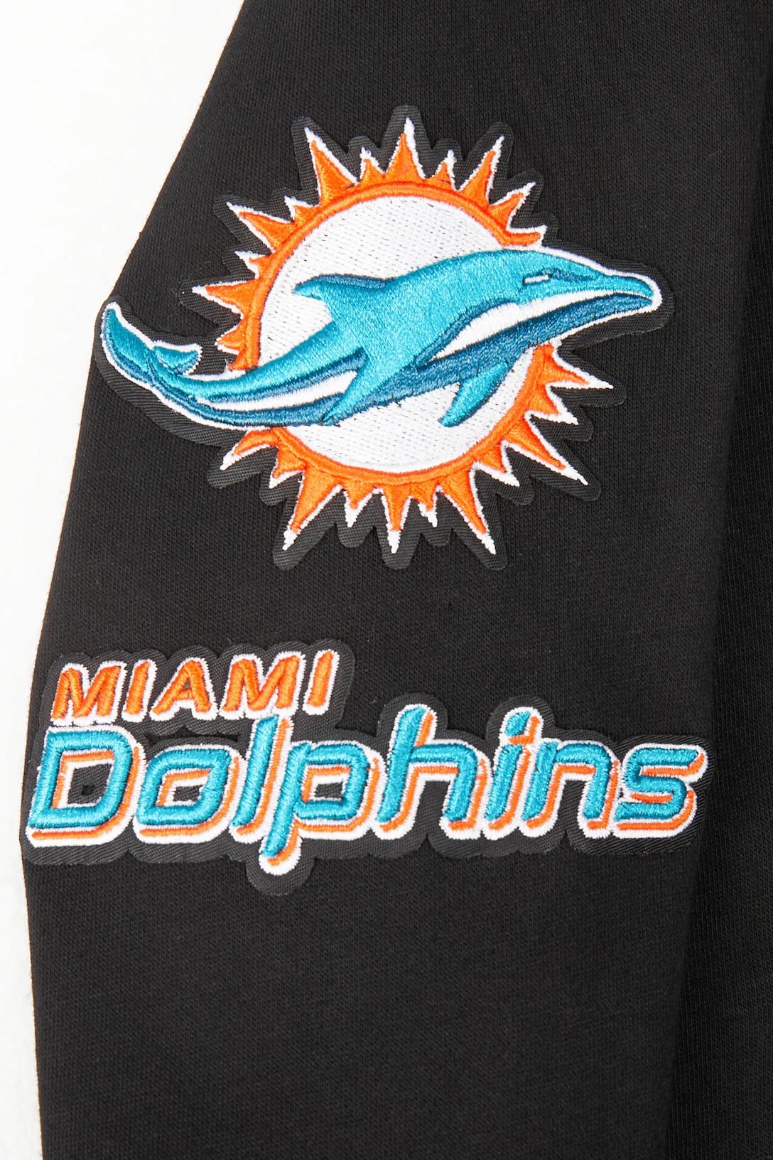 NFL MIAMI DOLPHINS CLASSIC BIG BOYS FLEECE PULLOVER HOODIE (BLACK) - Image 4
