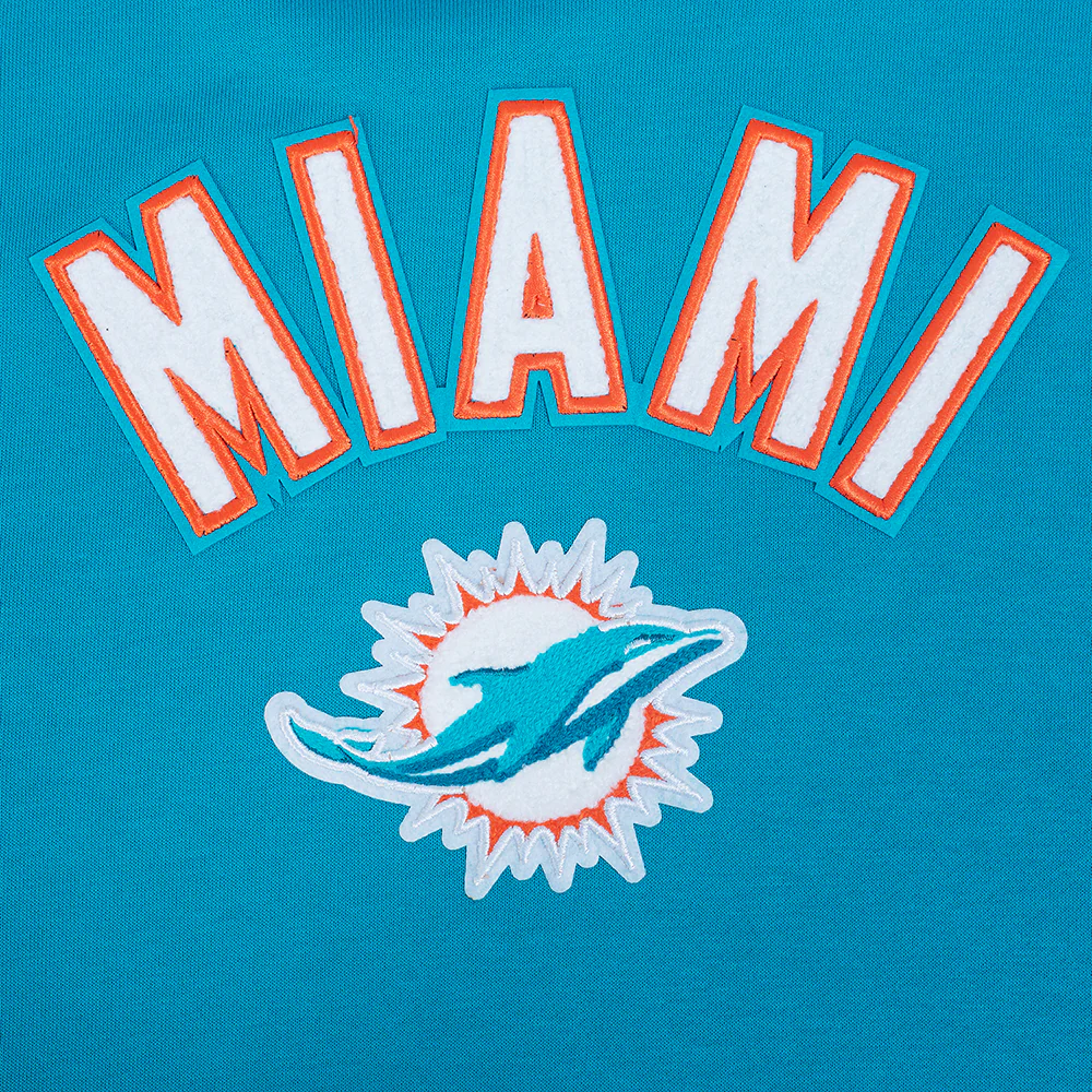 NFL MIAMI DOLPHINS CLASSIC WOMEN'S FLEECE PULLOVER HOODIE (TEAL) - Image 7