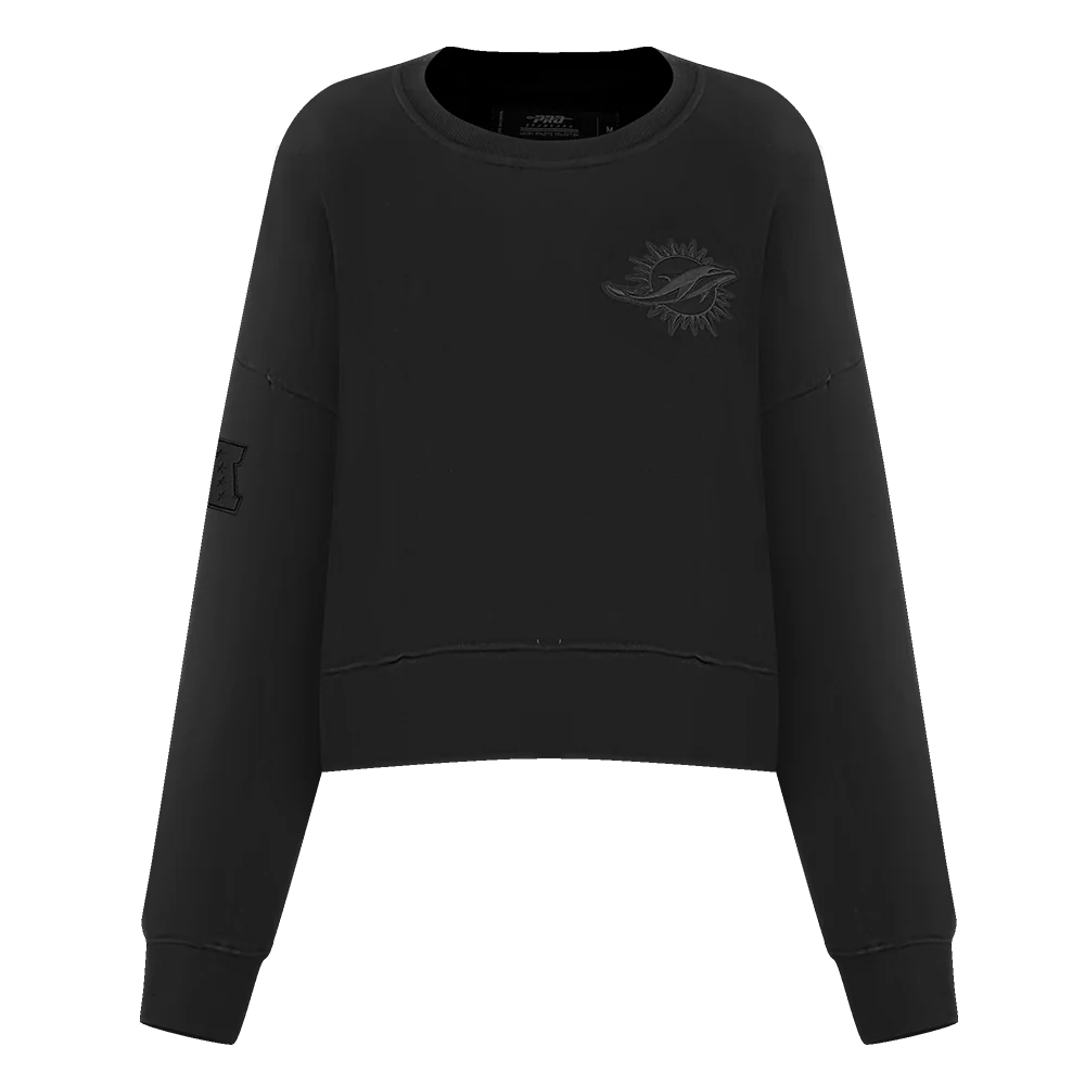 NFL MIAMI DOLPHINS NEUTRAL WOMEN'S CREWNECK (BLACK)