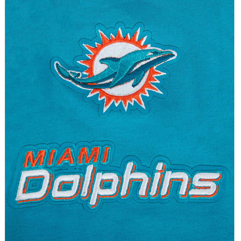 NFL MIAMI DOLPHINS CLASSIC LITTLE GIRL'S FLEECE FULL ZIP HOODIE (TEAL) - Image 5
