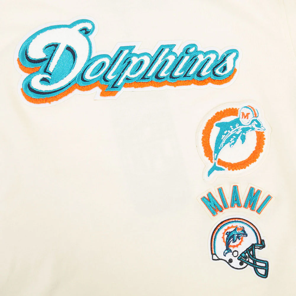 NFL MIAMI DOLPHINS RETRO CLASSIC TODDLER BOY'S SS STRIPED RIB TEE (EGGSHELL/ BLACK) - Image 7