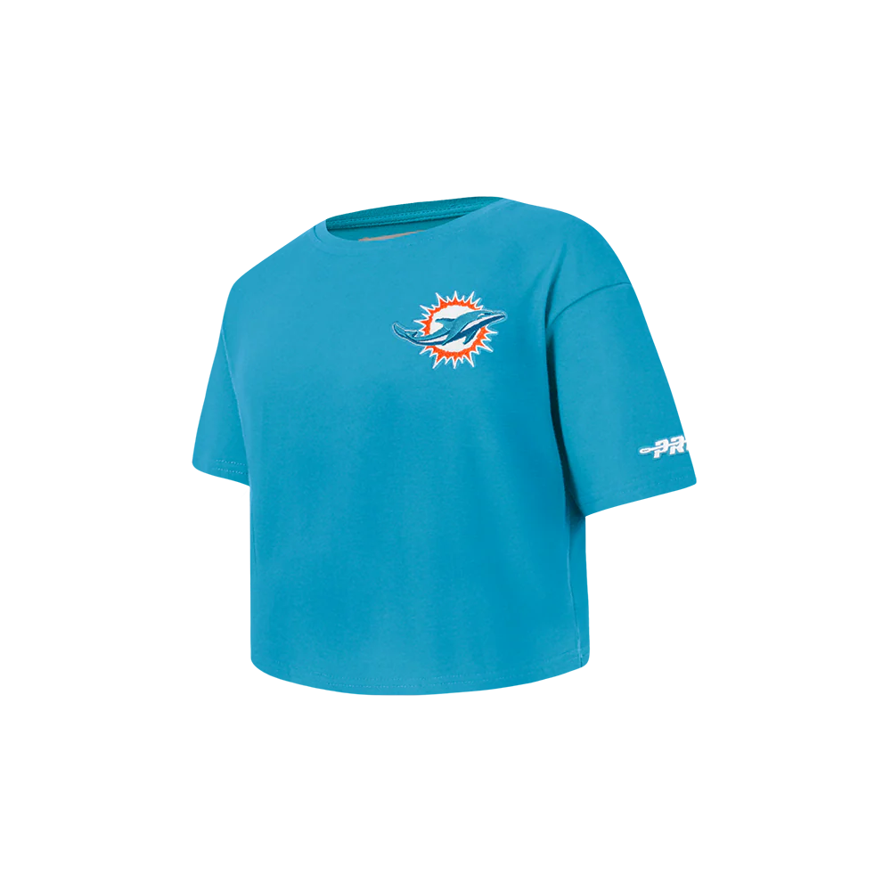 NFL MIAMI DOLPHINS CLASSIC TODDLER GIRL'S SS BOXY TEE (TEAL) - Image 3