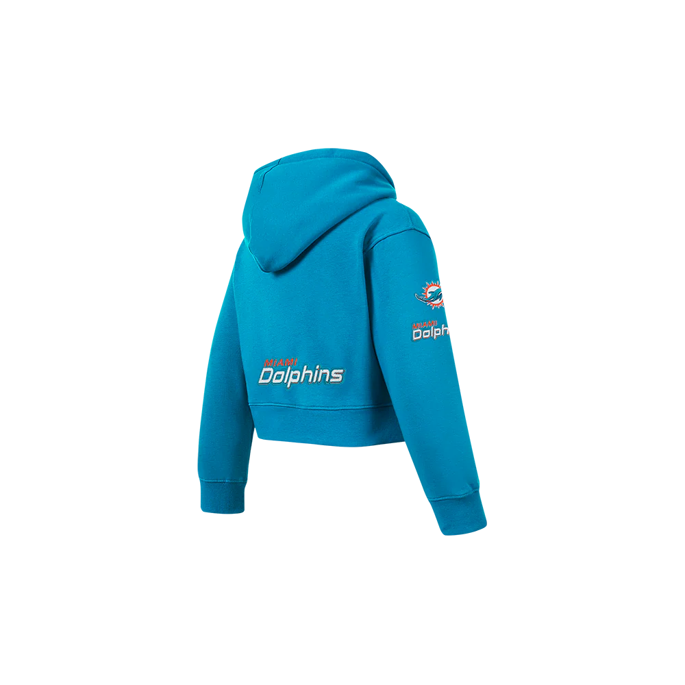NFL MIAMI DOLPHINS CLASSIC TODDLER GIRL'S FLEECE FULL ZIP HOODIE (TEAL) - Image 4