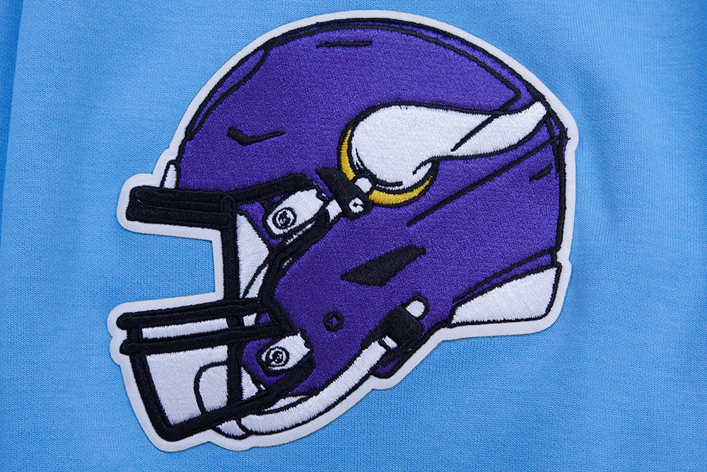 NFL MINNESOTA VIKINGS CLASSIC CHENILLE DOUBLE KNIT PULLOVER HOODIE (UNIVERSITY BLUE) - Image 7