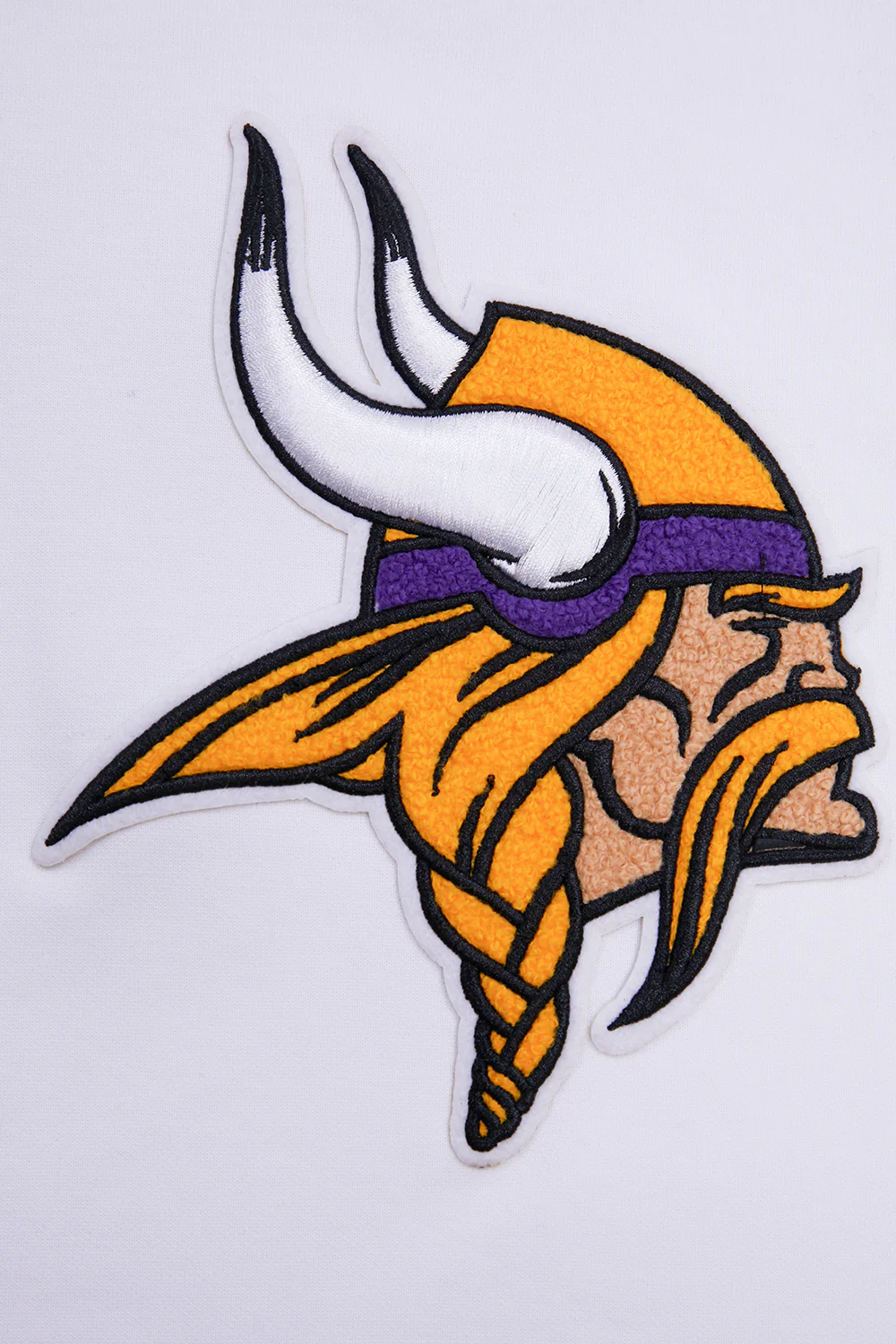 NFL MINNESOTA VIKINGS CLASSIC CHENILLE DOUBLE KNIT PULLOVER HOODIE (WHITE) - Image 6