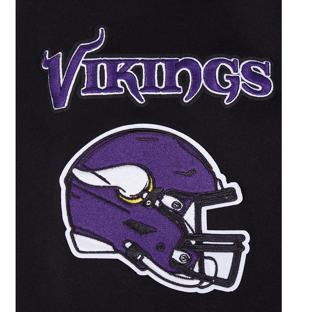 NFL MINNESOTA VIKINGS MASHUP MEN'S RIB CREWNECK (BLACK/PURPLE) - Image 13