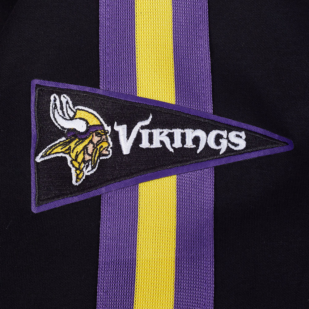 NFL MINNESOTA VIKINGS PRO GAME DAY MEN'S DBL KNIT JACKET (BLACK/PURPLE/YELLOW) - Image 14