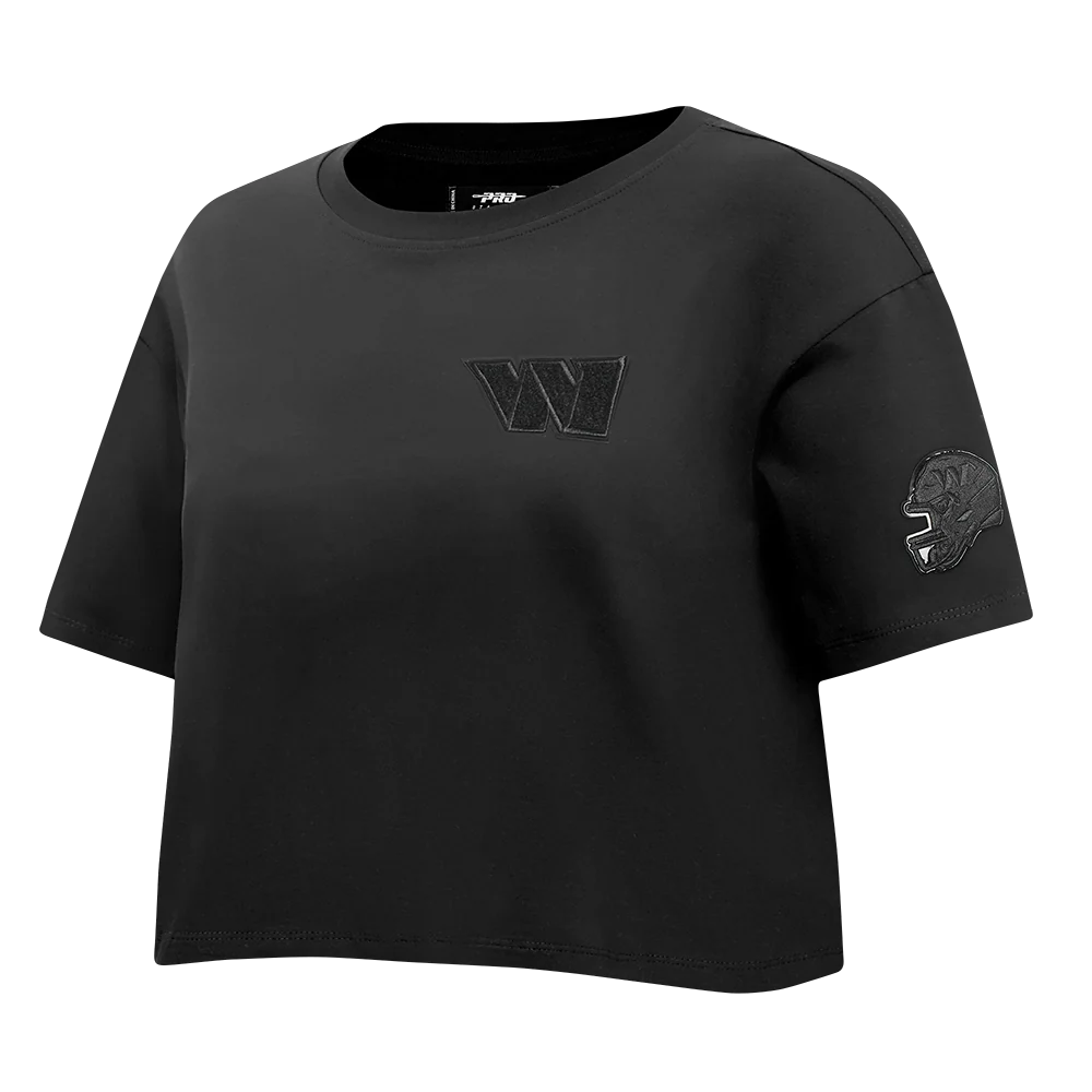 NFL MINNESOTA VIKINGS TRIPLE BLACK WOMEN'S SINGLE JERSEY BOXY TEE (TRIPLE BLACK WOMEN'S) - Image 2