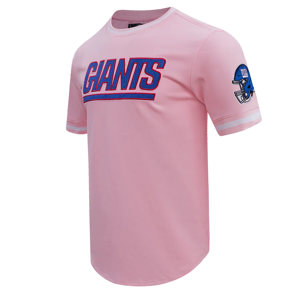 NFL NEW YORK GIANTS CLASSIC CHENILLE DOUBLE KNIT TEE (PINK) - Image 2