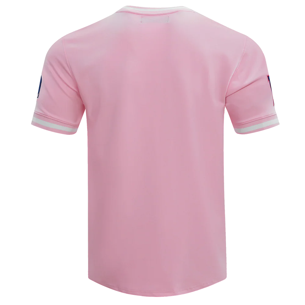 NFL NEW YORK GIANTS CLASSIC CHENILLE DOUBLE KNIT TEE (PINK) - Image 4