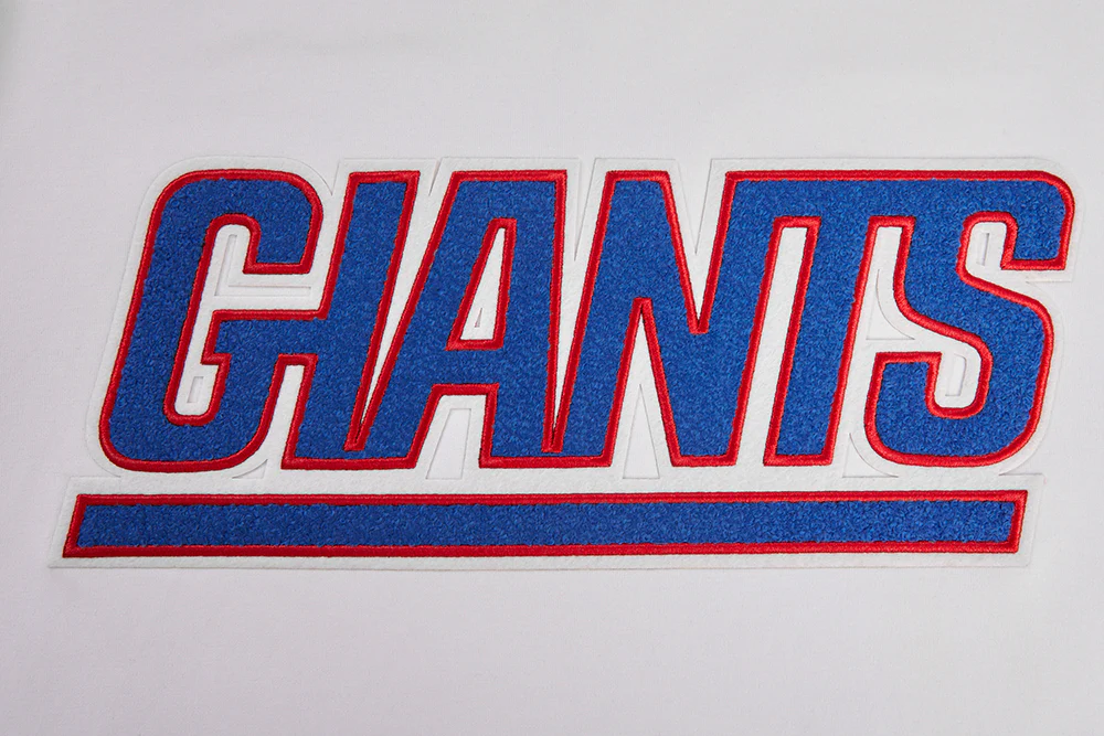 NFL NEW YORK GIANTS CLASSIC CHENILLE MEN'S TEE (WHITE) - Image 5