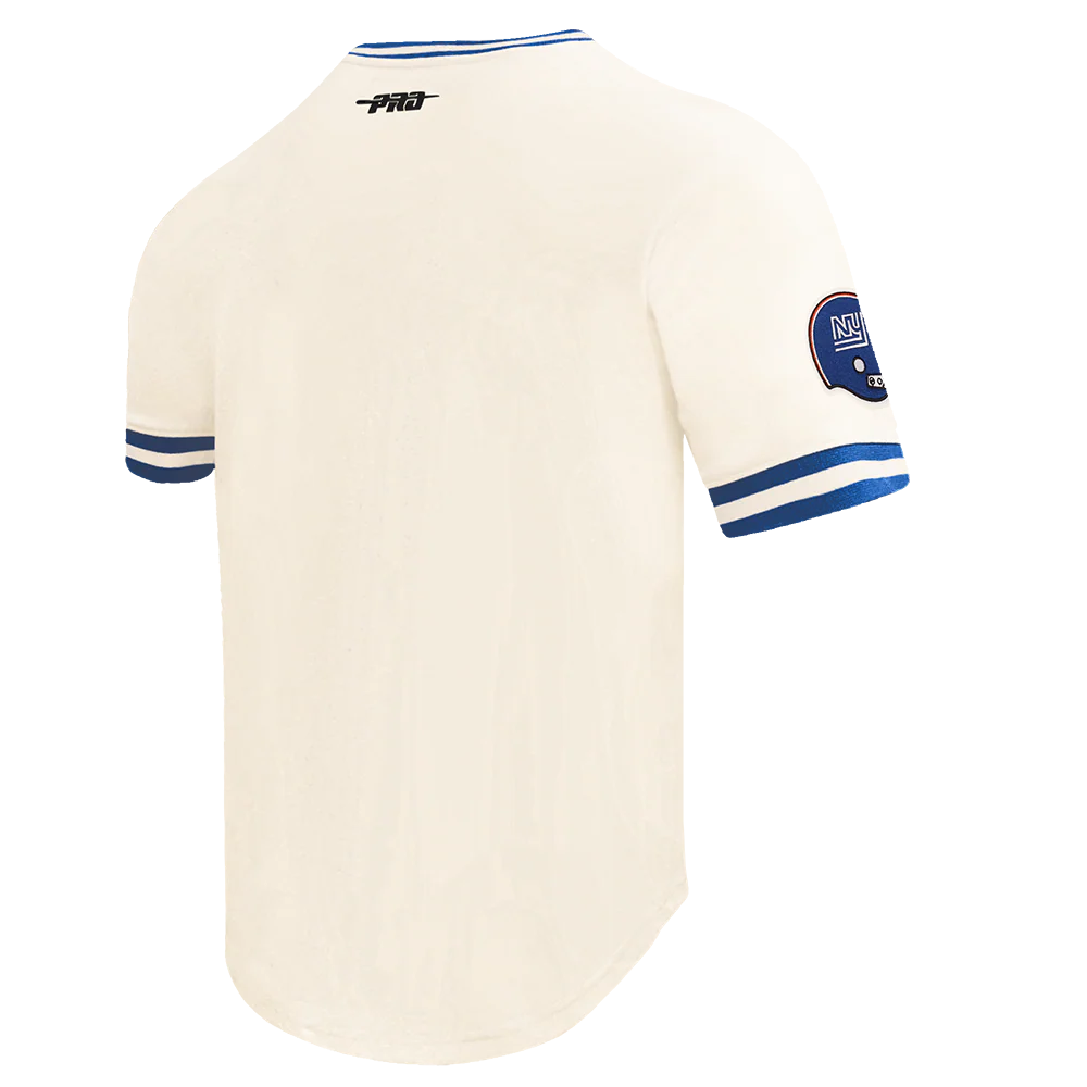 NFL NEW YORK GIANTS RETRO CLASSIC MEN'S TEE (EGGSHELL/DODGER BLUE) - Image 4