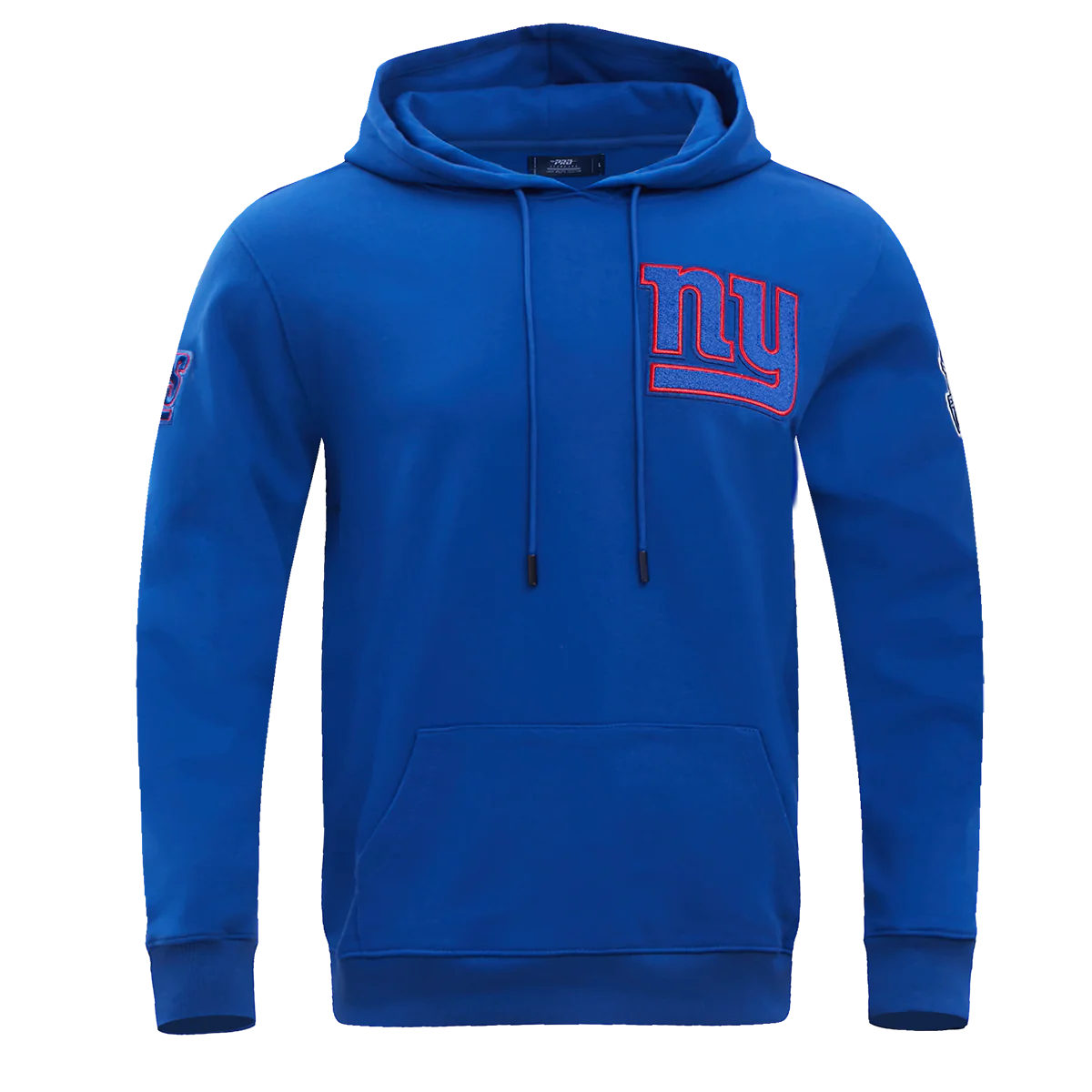 NFL NEW YORK GIANTS CLASSIC CHENILLE MEN'S DOUBLE KNIT PULLOVER HOODIE (DODGER BLUE)