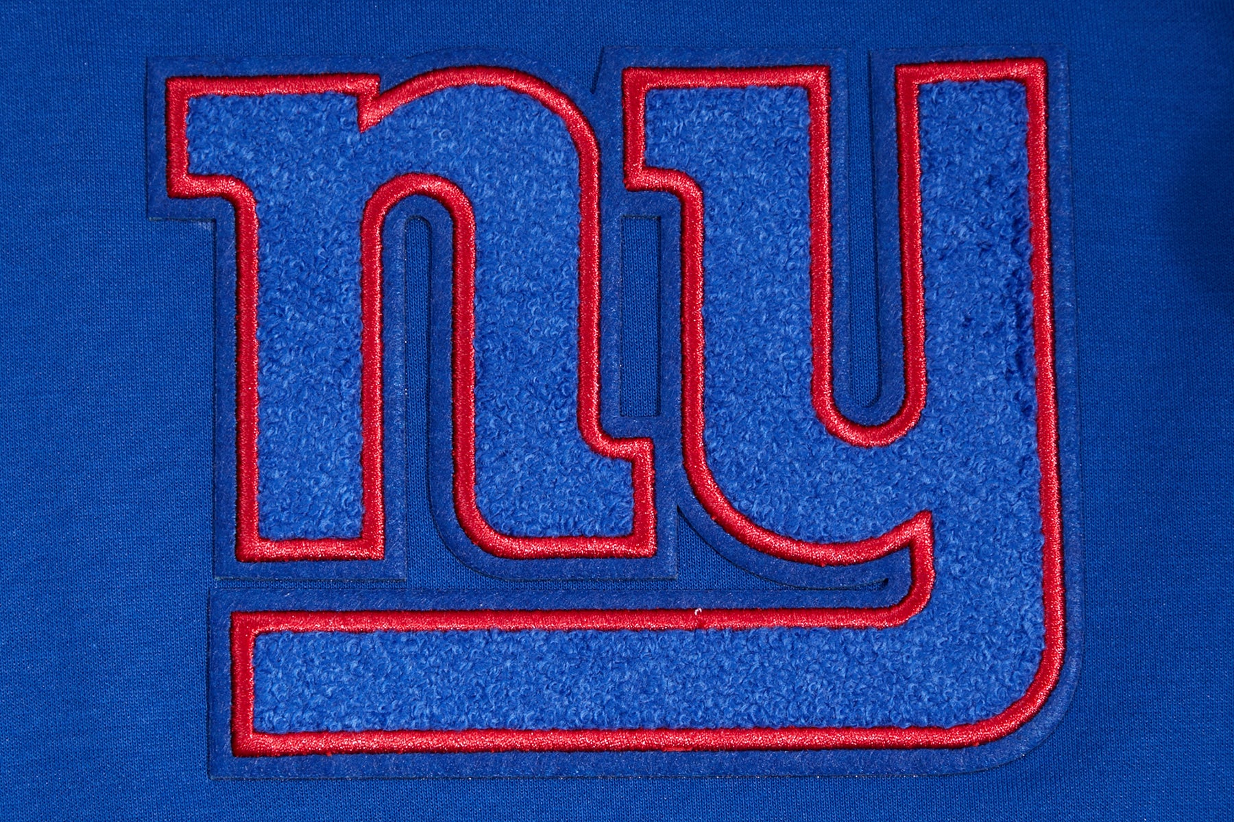 NFL NEW YORK GIANTS CLASSIC CHENILLE MEN'S DOUBLE KNIT PULLOVER HOODIE (DODGER BLUE) - Image 7