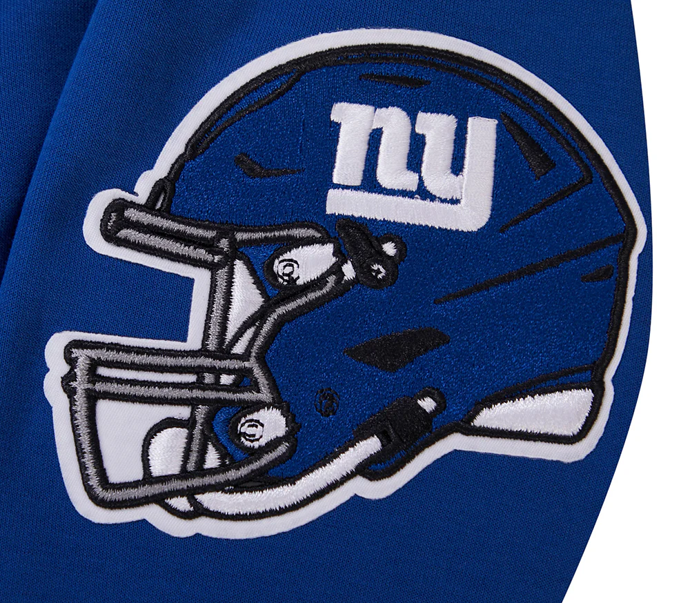 NFL NEW YORK GIANTS CLASSIC CHENILLE MEN'S FULL ZIP HOODIE (DODGER BLUE) - Image 6