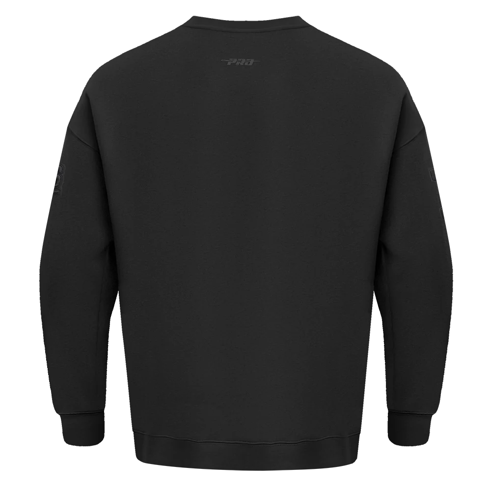 NFL NEW YORK GIANTS NEUTRAL DROP SHOULDER FLEECE CREWNECK (BLACK) - Image 4