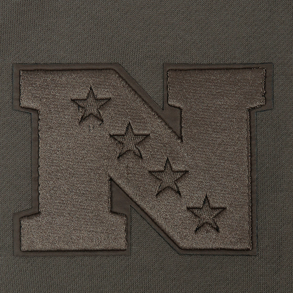 NFL NEW YORK GIANTS NEUTRAL DROP SHOULDER MEN'S PULLOVER HOODIE (DARK TAUPE) - Image 7