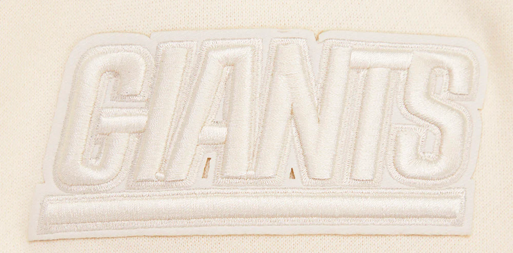 NFL NEW YORK GIANTS NEUTRAL DROP SHOULDER MEN'S PULLOVER HOODIE (EGGSHELL) - Image 5