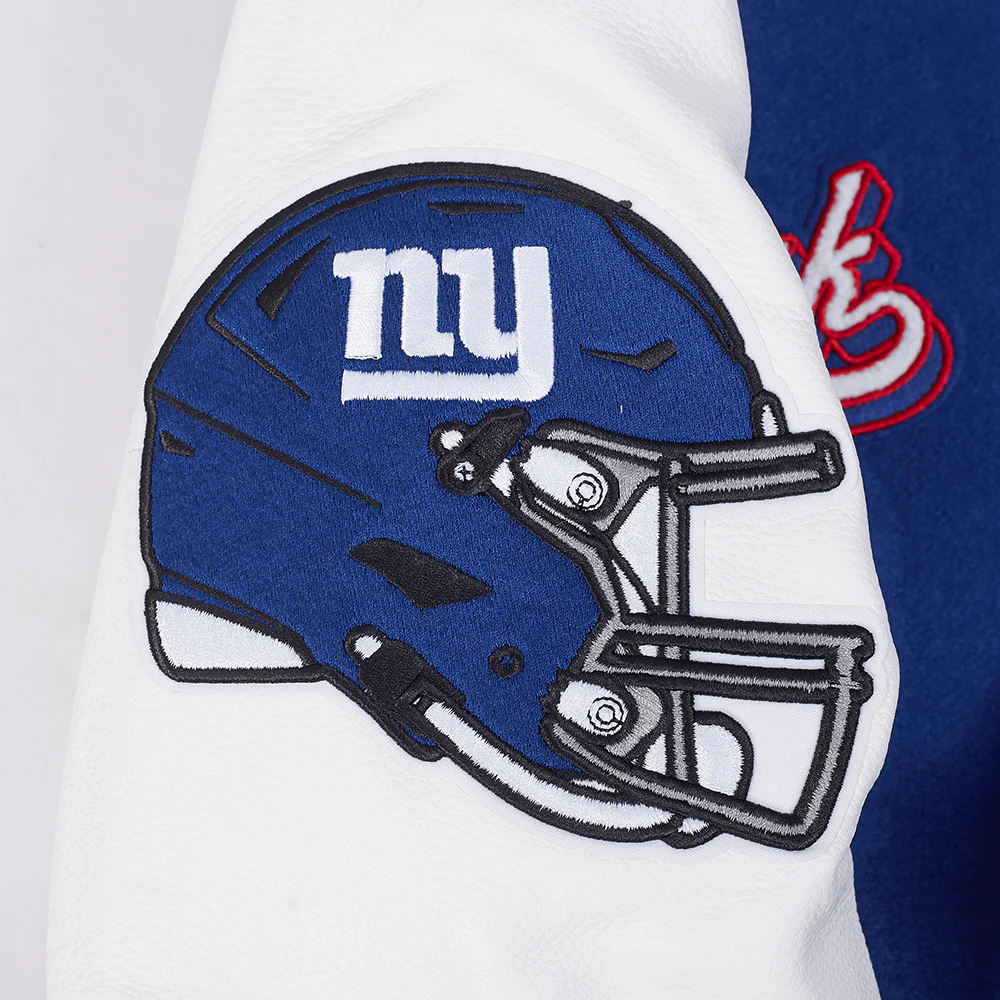 NFL NEW YORK GIANTS SCRIPT TAIL MEN'S RIB WOOL VARSITY (DODGER BLUE/WHITE) - Image 12