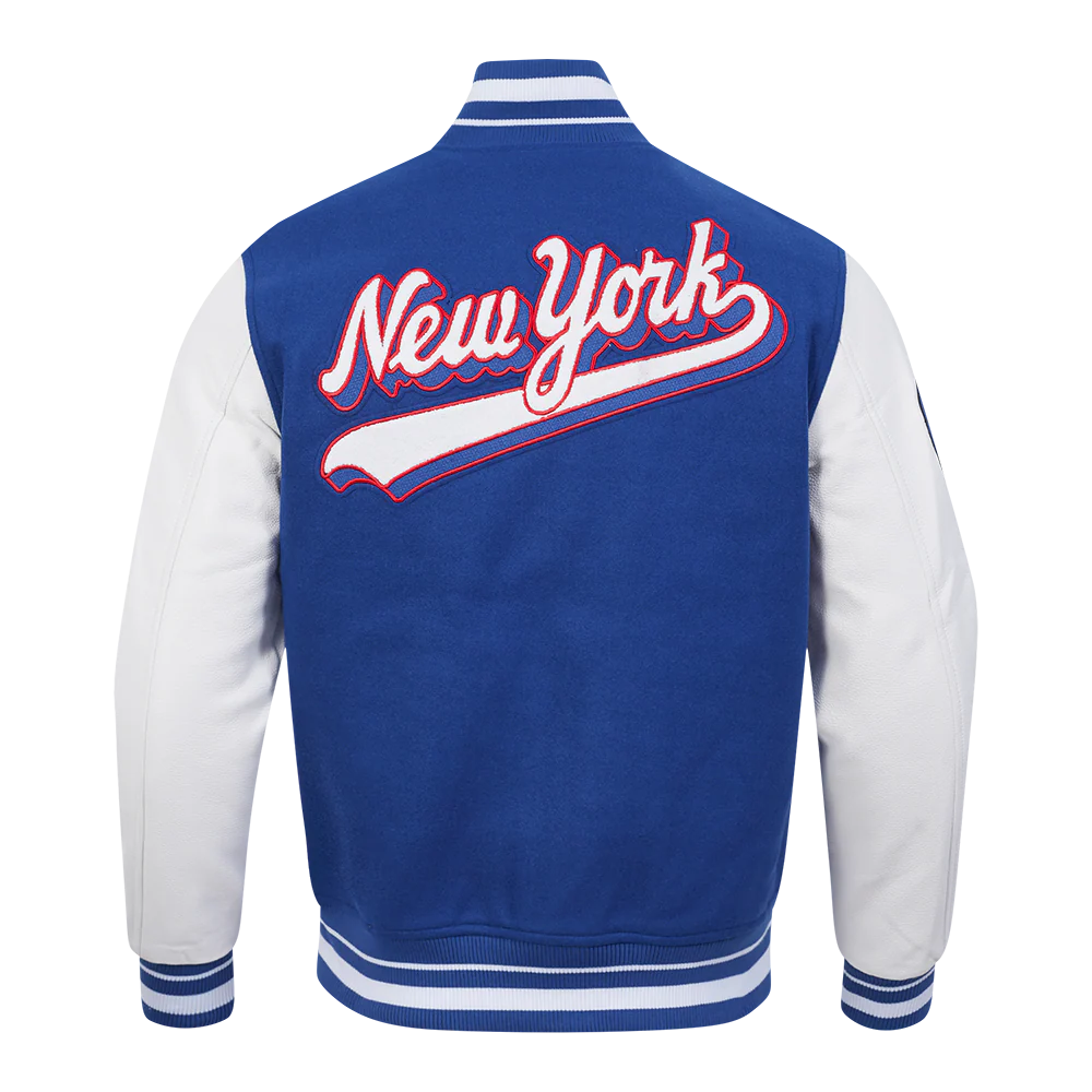 NFL NEW YORK GIANTS SCRIPT TAIL MEN'S RIB WOOL VARSITY (DODGER BLUE/WHITE) - Image 7