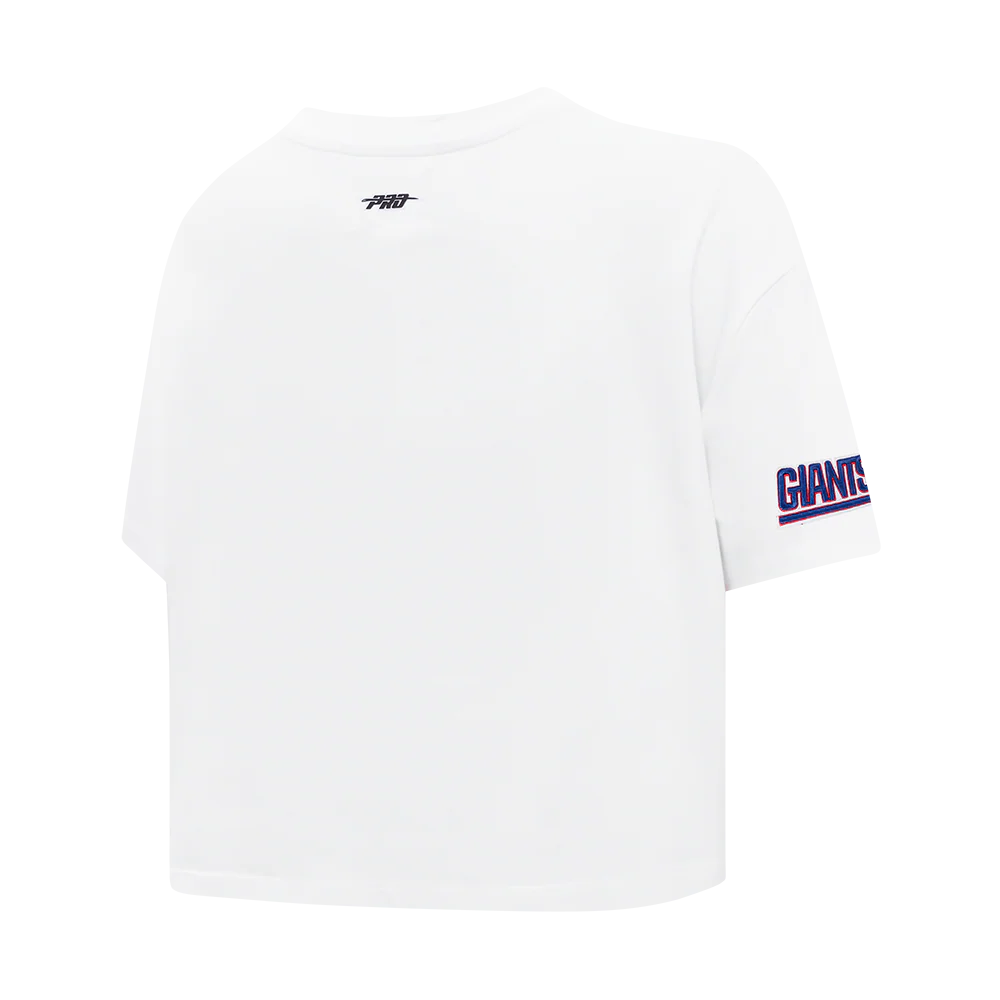 NFL NEW YORK GIANTS SCRIPT TAIL WOMEN'S SJ BOXY TEE (WHITE) - Image 12