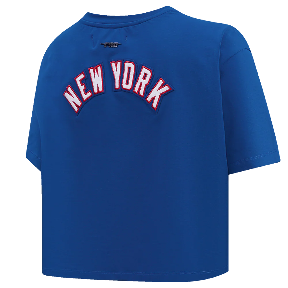 NFL NEW YORK GIANTS CLASSIC WOMEN'S SINGLE JERSEY BOXY TEE (DODGER BLUE) - Image 3