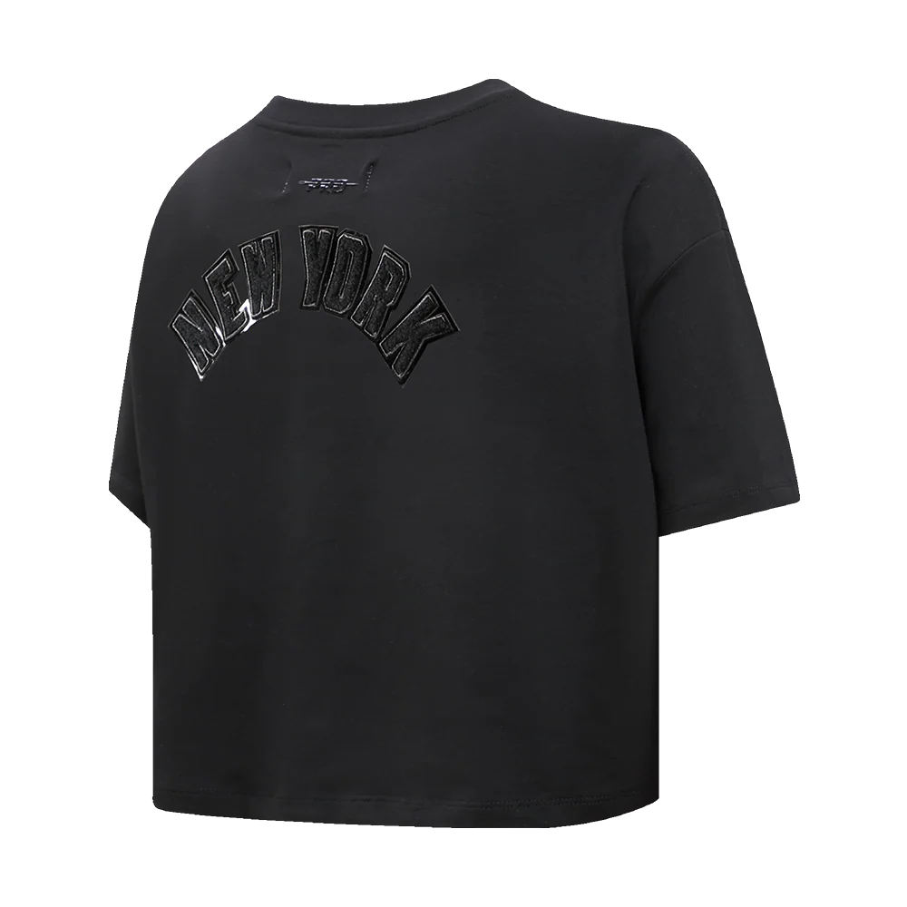 NFL NEW YORK GIANTS TRIPLE BLACK WOMEN'S SINGLE JERSEY BOXY TEE (TRIPLE BLACK WOMEN'S) - Image 3