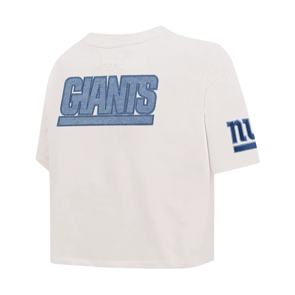 NFL NEW YORK GIANTS VARSITY BLUES WOMEN'S SJ BOXY TEE (LINEN) - Image 13