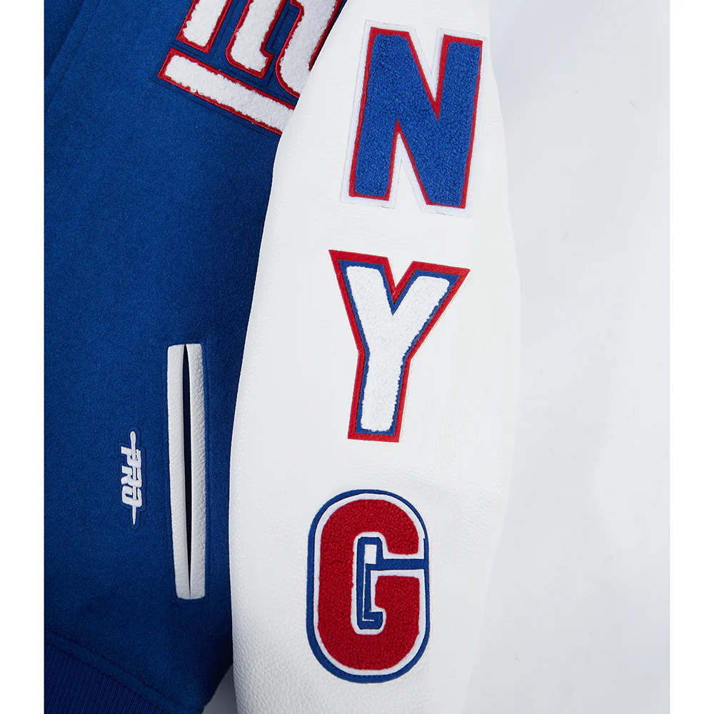 NFL NEW YORK GIANTS CLASSIC BIG BOYS WOOL VARSITY JACKET (DODGER BLUE/WHITE) - Image 8
