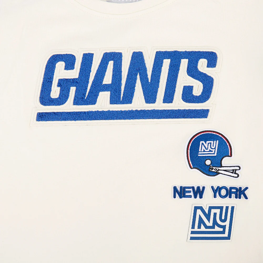 NFL NEW YORK GIANTS RETRO CLASSIC BIG GIRL'S SS BOXY TEE (EGGSHELL) - Image 5