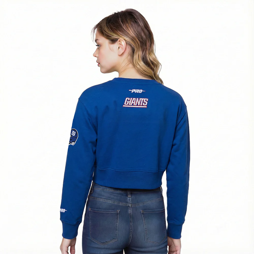 NFL NEW YORK GIANTS CLASSIC BIG GIRL'S FLC CREWNECK (DODGER BLUE) - Image 2