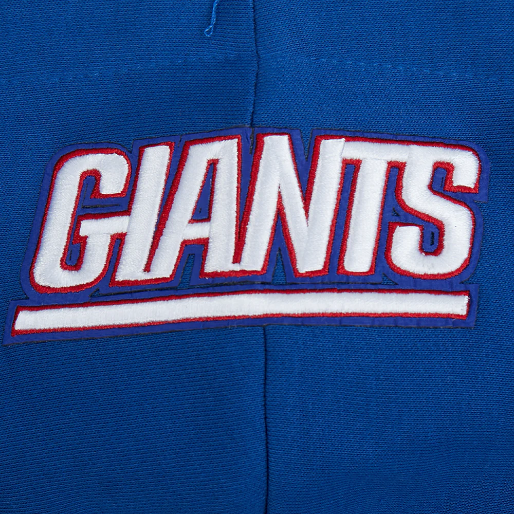 NFL NEW YORK GIANTS SCRIPT TAIL WOMEN'S RIB FLC CROPPED PO HOODIE (DODGER BLUE) - Image 11