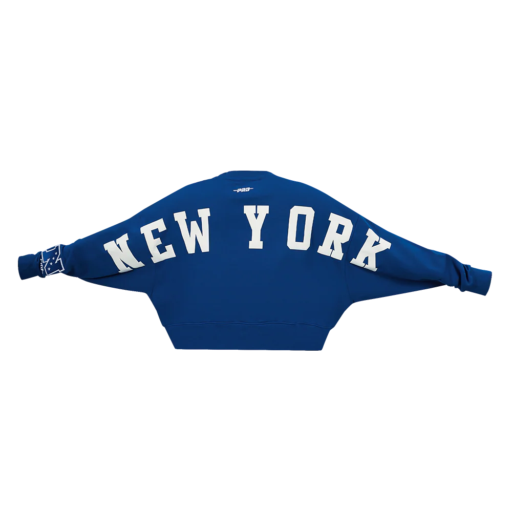 NFL NEW YORK GIANTS WINGSPAN WOMEN'S FLC CREWNECK (DODGER BLUE)