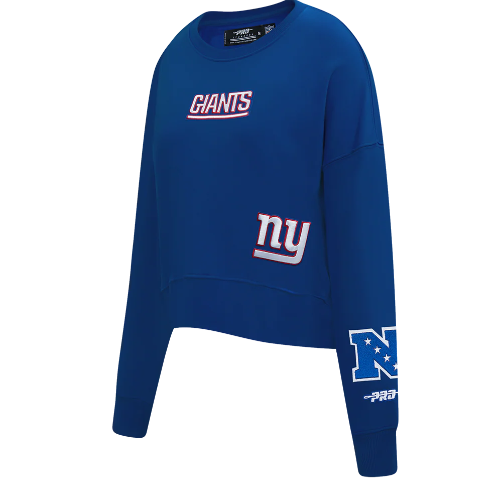 NFL NEW YORK GIANTS WINGSPAN WOMEN'S FLC CREWNECK (DODGER BLUE) - Image 3