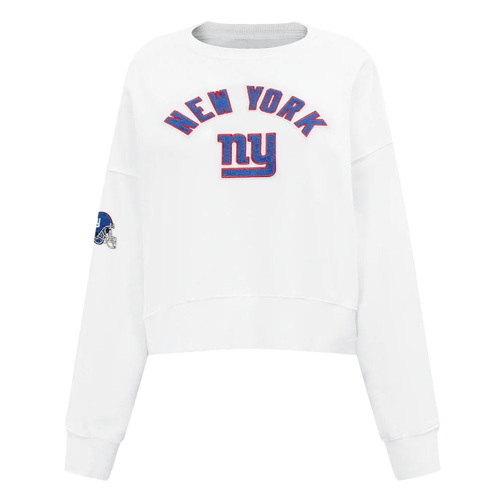 NFL NEW YORK GIANTS CLASSIC WOMEN'S CREWNECK (WHITE)