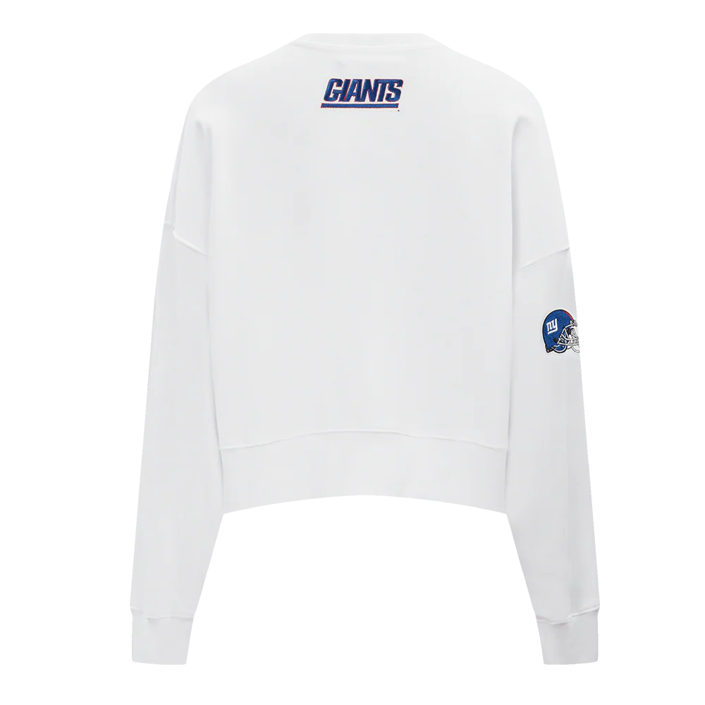 NFL NEW YORK GIANTS CLASSIC WOMEN'S CREWNECK (WHITE) - Image 3