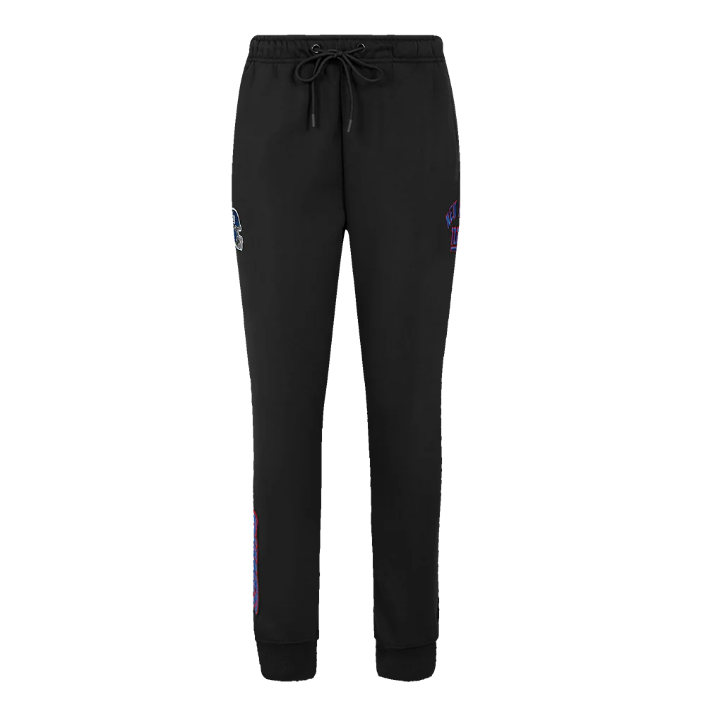 NFL NEW YORK GIANTS HIGH RISE WOMEN'S FLEECE SWEATPANT (BLACK) - Image 2