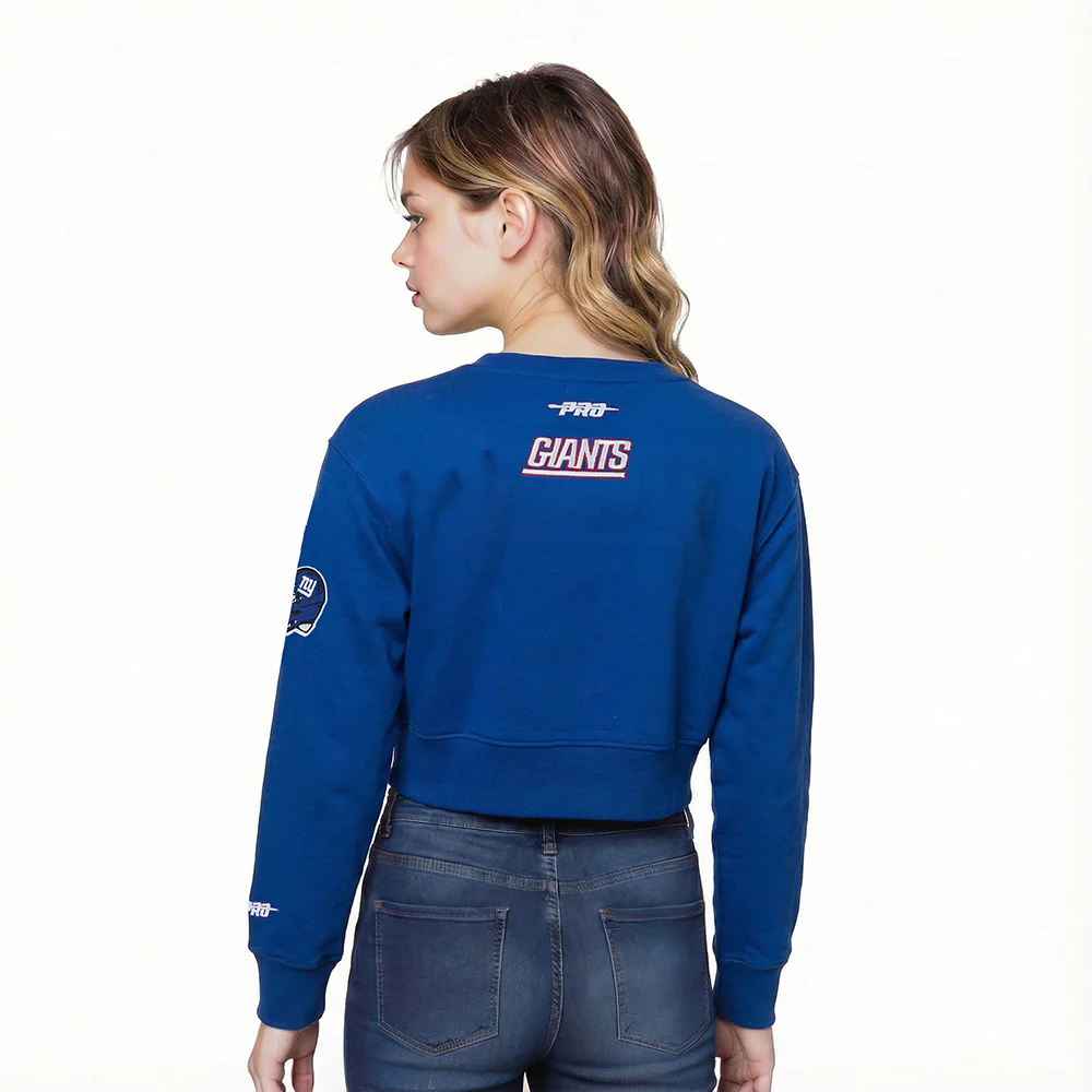 NFL NEW YORK GIANTS CLASSIC LITTLE GIRL'S FLC CREWNECK (DODGER BLUE) - Image 2