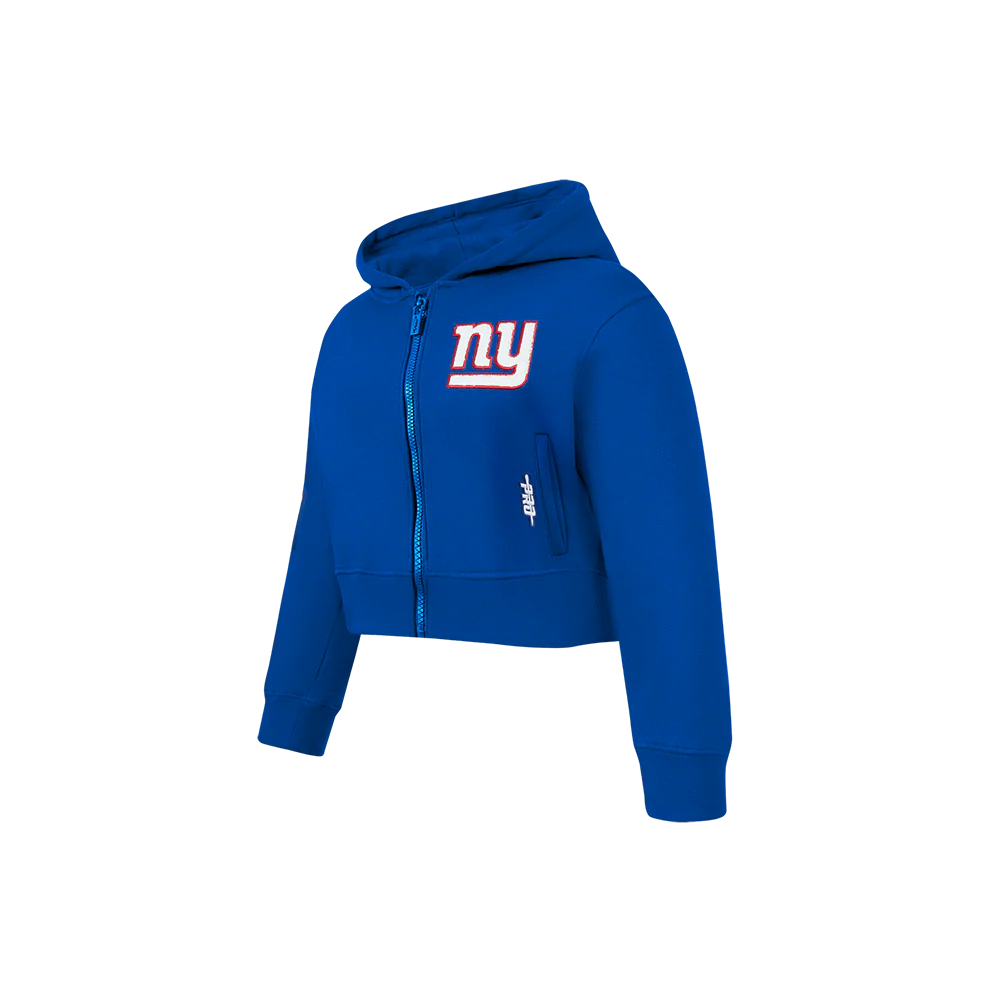 NFL NEW YORK GIANTS CLASSIC LITTLE GIRLS FLEECE FULL ZIP HOODIE (DODGER BLUE) - Image 3