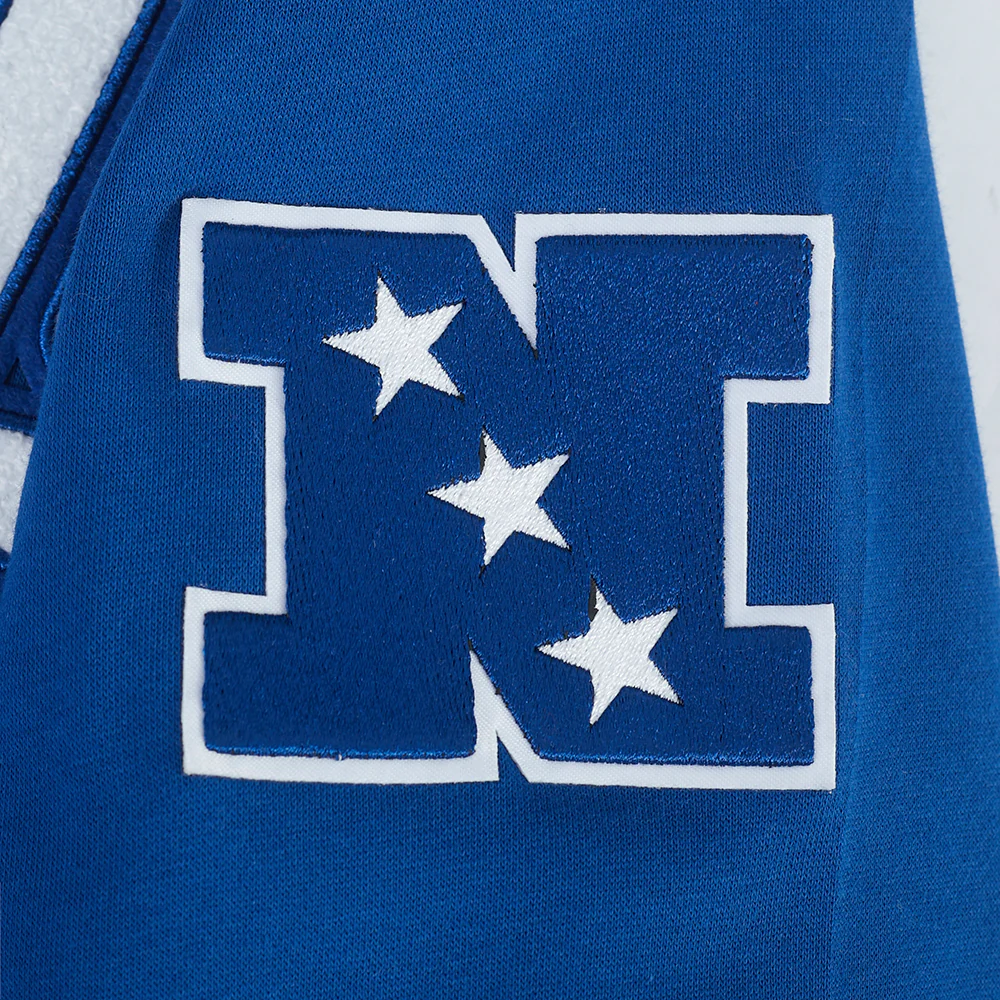 NFL NEW YORK GIANTS RETRO CLASSIC TODDLER BOYS RIB FLEECE PULLOVER HOODIE (DODGER BLUE) - Image 6