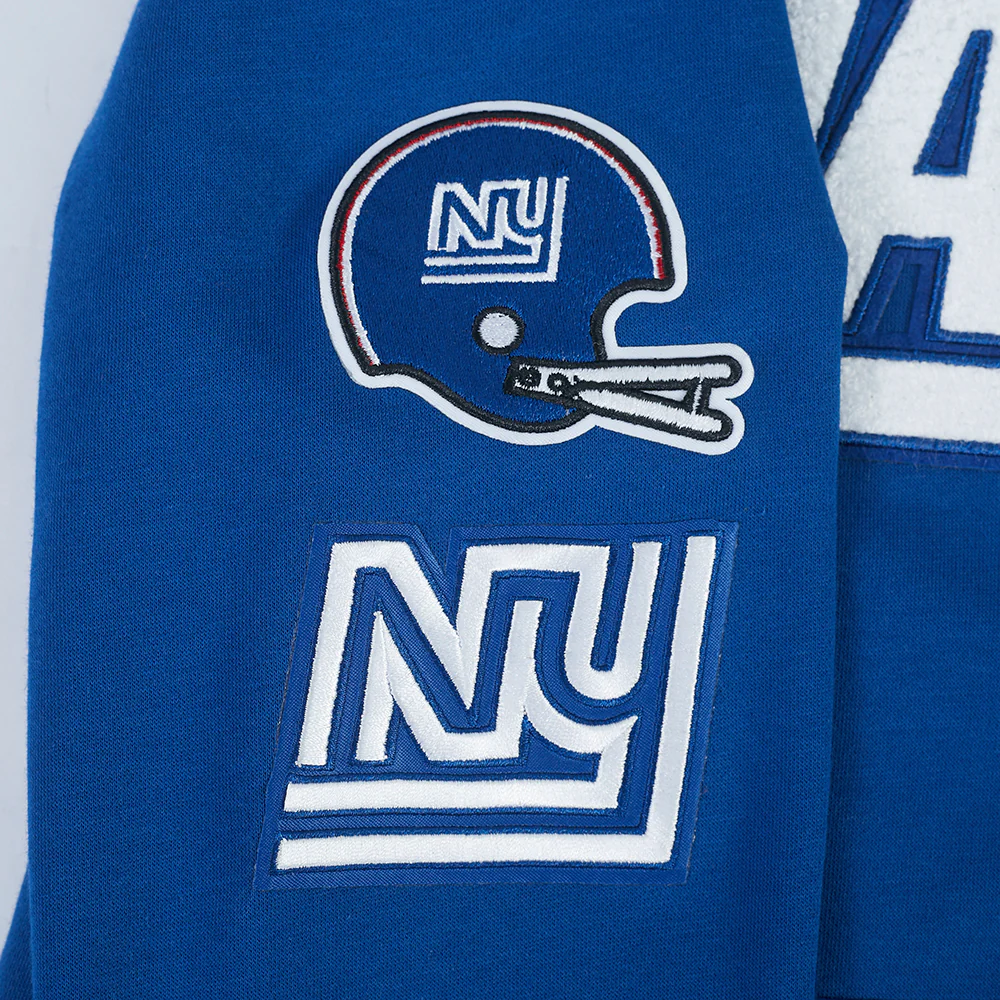 NFL NEW YORK GIANTS RETRO CLASSIC TODDLER BOYS RIB FLEECE PULLOVER HOODIE (DODGER BLUE) - Image 7