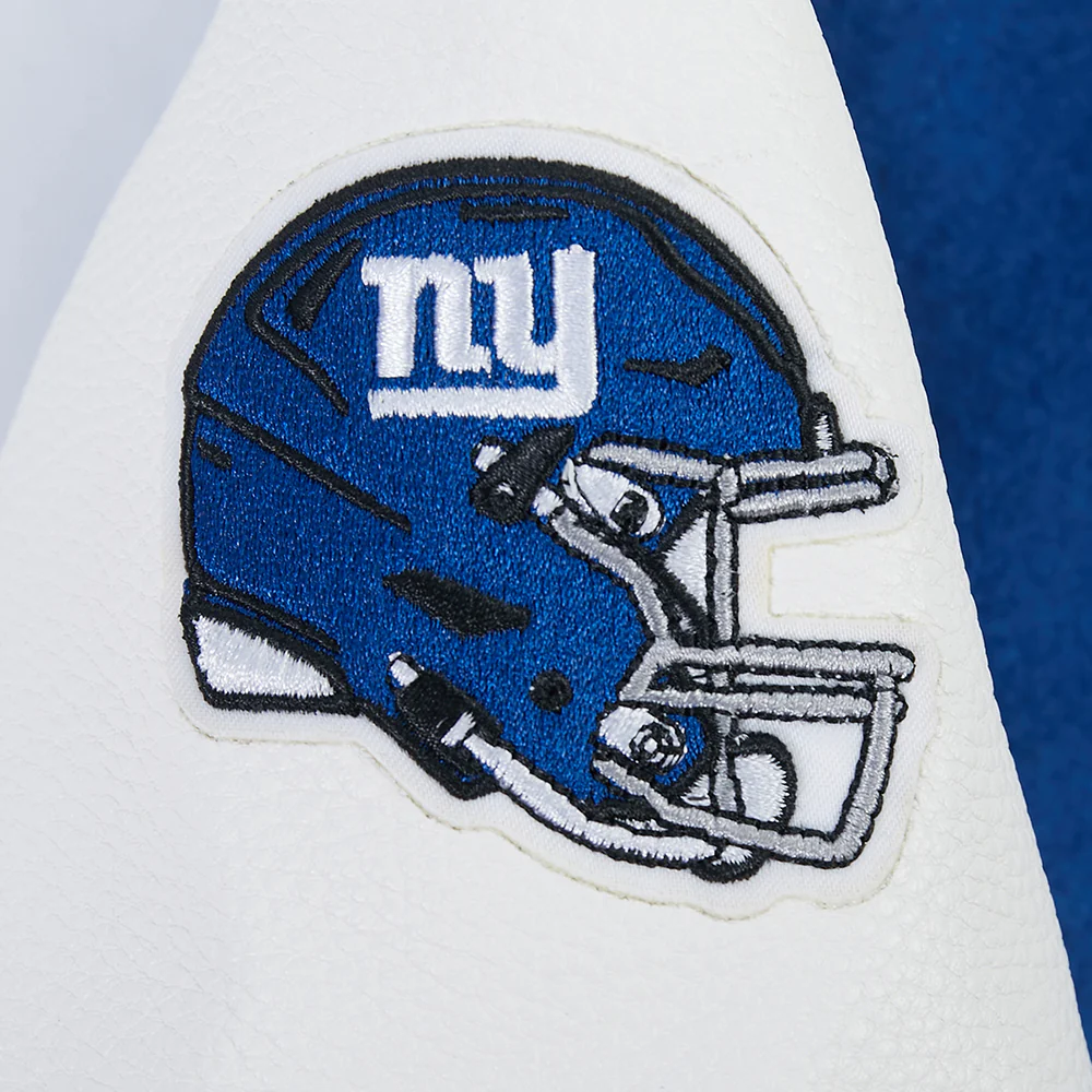 NFL NEW YORK GIANTS CLASSIC TODDLER BOYS WOOL VARSITY JACKET (DODGER BLUE/WHITE) - Image 4