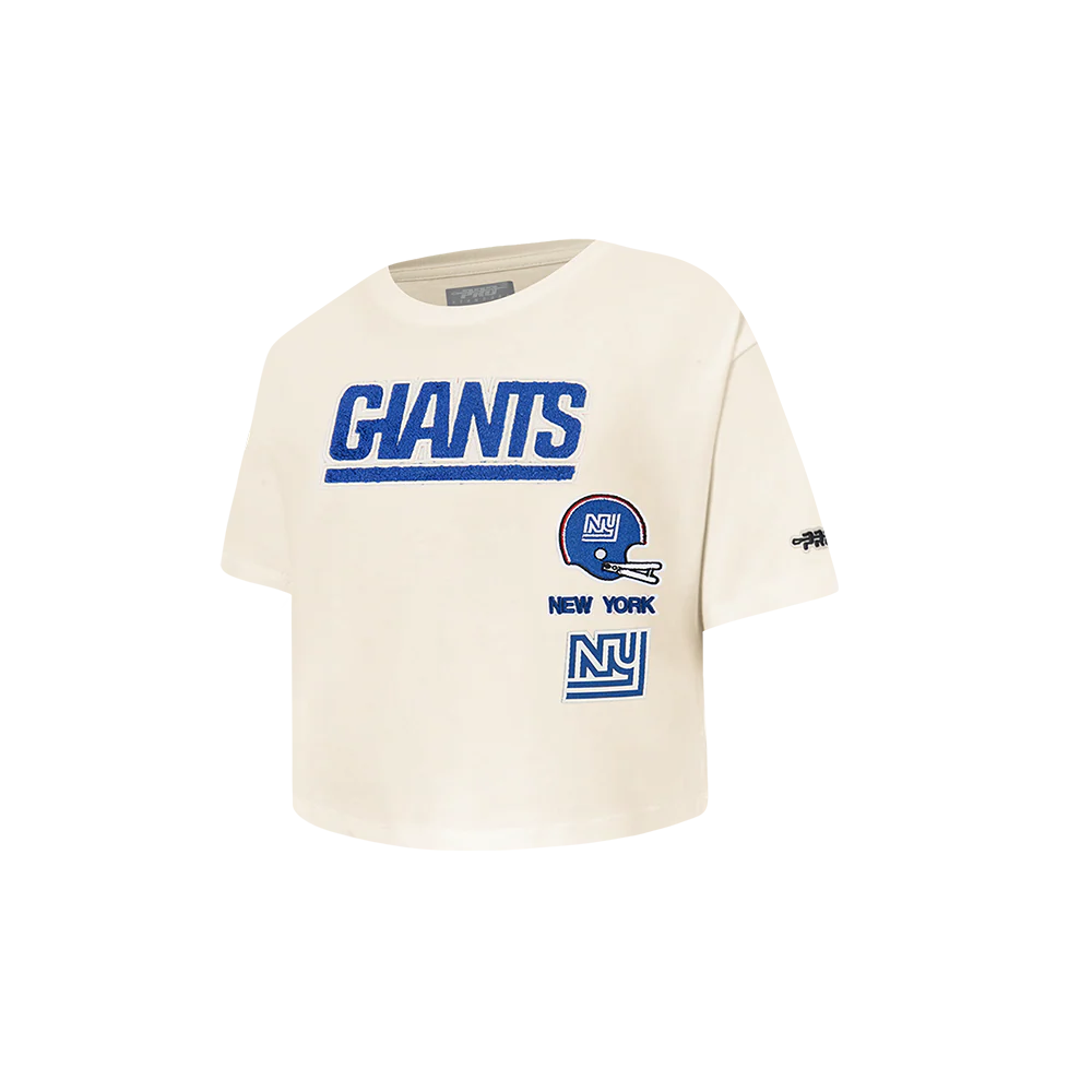 NFL NEW YORK GIANTS RETRO CLASSIC TODDLER GIRL'S SS BOXY TEE (EGGSHELL) - Image 3