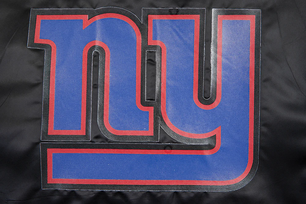 NFL NEW YORK GIANTS CLASSIC WOMEN'S SATIN JACKET (BLACK) - Image 5