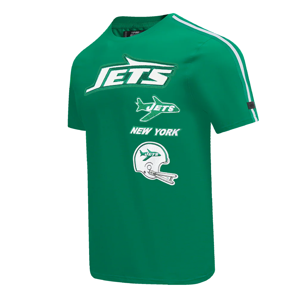 NFL NEW YORK JETS RETRO CLASSIC MEN'S STRIPED TEE (KELLY GREEN) - Image 2