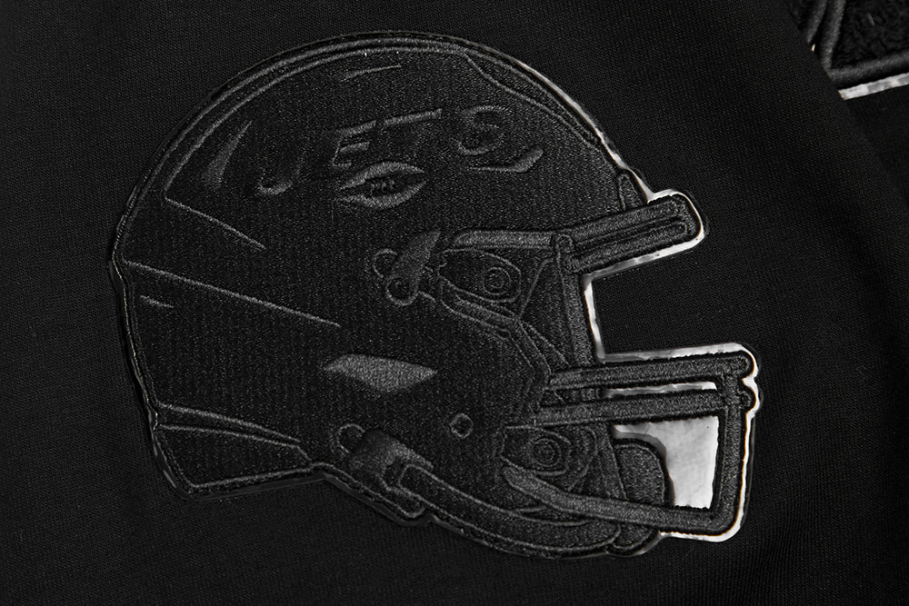 NFL NEW YORK JETS TRIPLE BLACK MEN'S PULLOVER HOODIE (TRIPLE BLACK) - Image 8