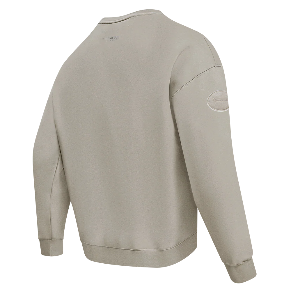 NFL NEW YORK JETS NEUTRAL MEN'S DROP SHOULDER FLC CREWNECK (TAUPE) - Image 4