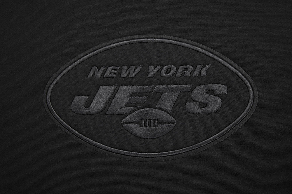 NFL NEW YORK JETS NEUTRAL DROP SHOULDER FLEECE CREWNECK (BLACK) - Image 6