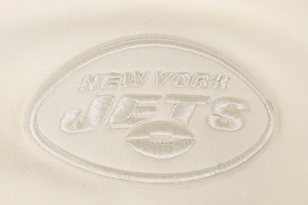 NFL NEW YORK JETS NEUTRAL DROP SHOULDER FLEECE PULLOVER HOODIE (EGGSHELL) - Image 7