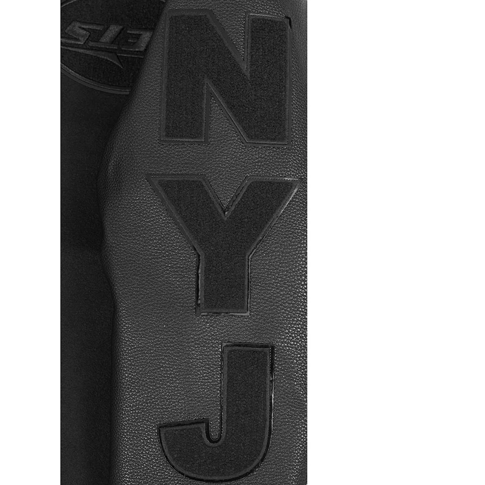 NFL NEW YORK JETS TRIPLE BLACK MEN'S WOOL VARSITY JACKET (JET BLACK) - Image 5